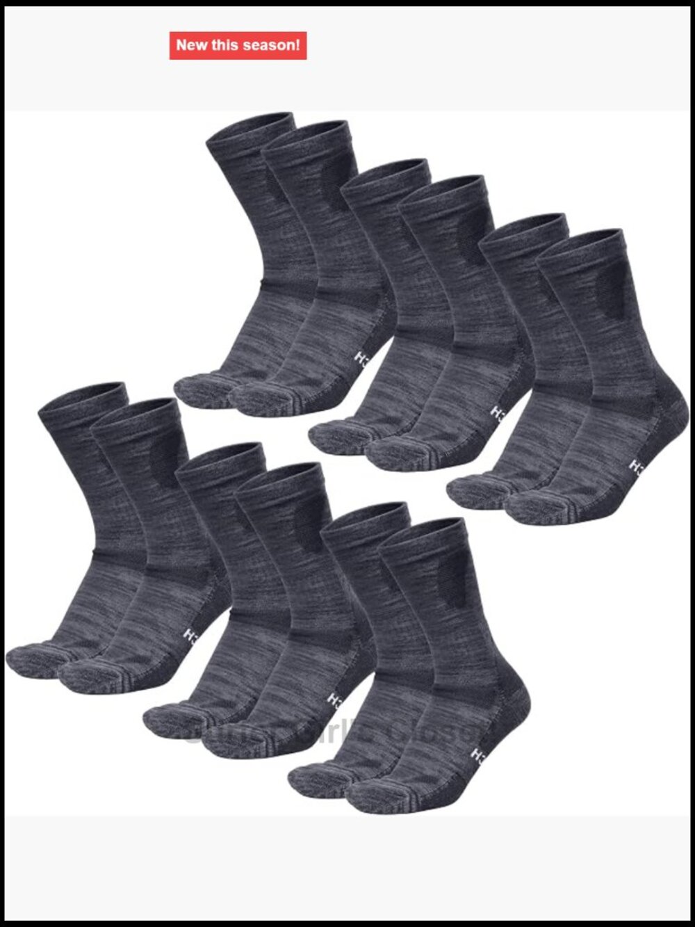 Merino Wool Hiking Socks Crew Calf Length for Outdoor